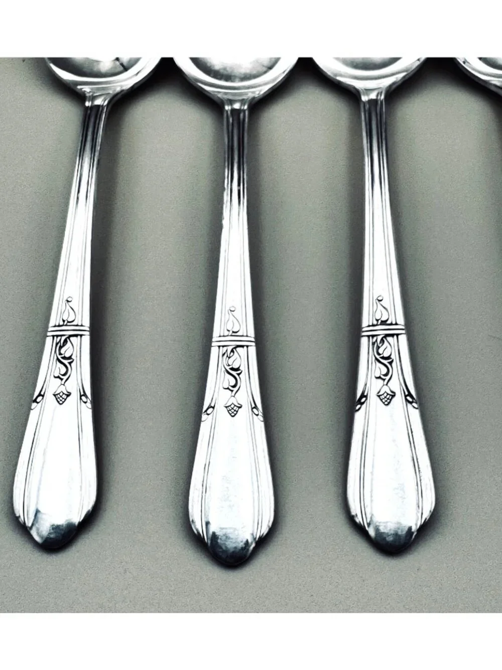 5 COUNTESS II Simeon L & George H Rogers Oval Soup Spoons Silverplate Oneida